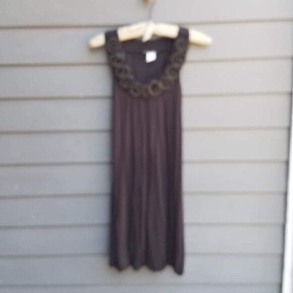 Vibe Black Stretchy Dress With Rosettes size Medium - Picture 1 of 8